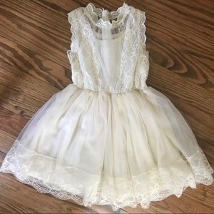 Cream lace toddler dress